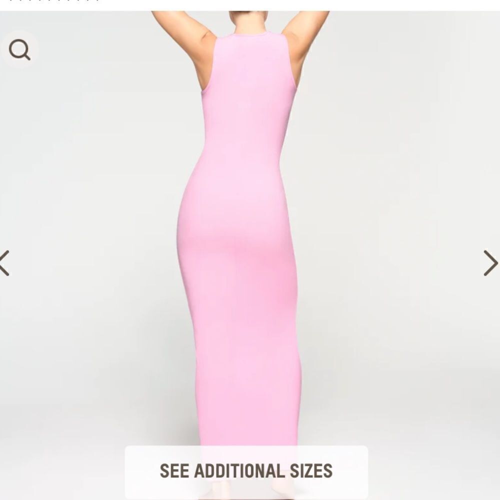 Skims Pink Soft Lounge Sleeveless Long Dress - Picture 4 of 5